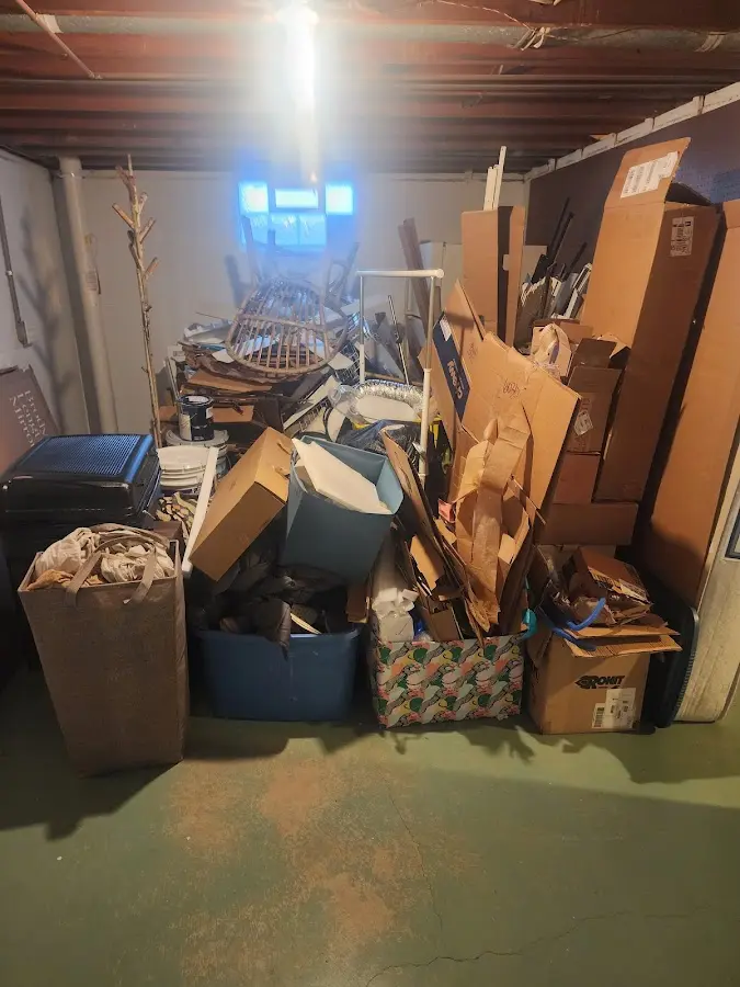 Roll-off dumpster container at job site for 15 Yard Dumpster Rental in Dunwoody